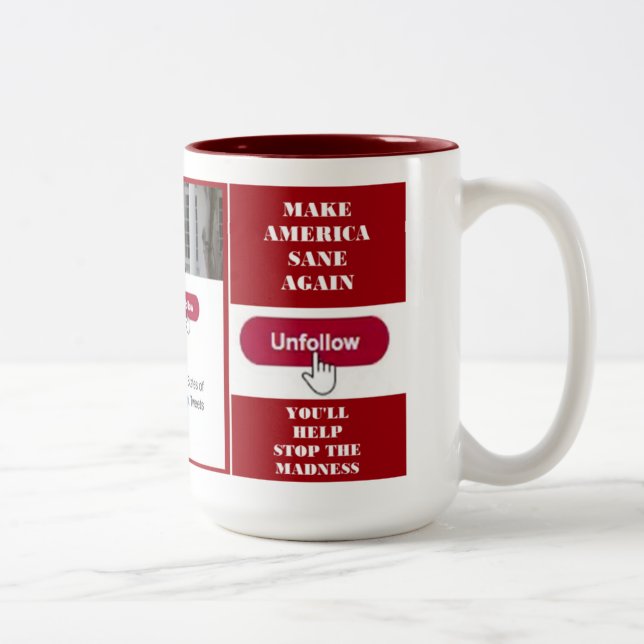 Unfollow Trump Twitter Mug (Right)