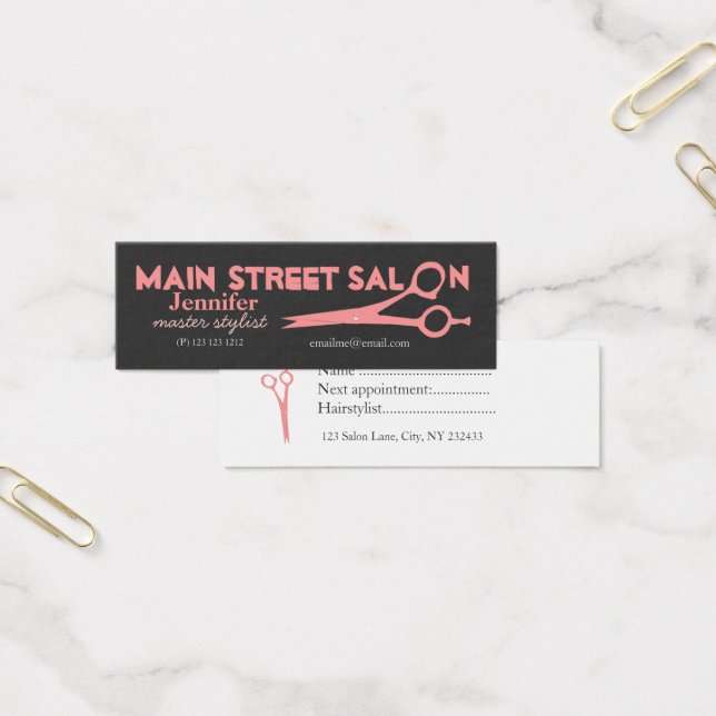Unforgettable Hair Stylist Pink Scissors  Salon (Office)