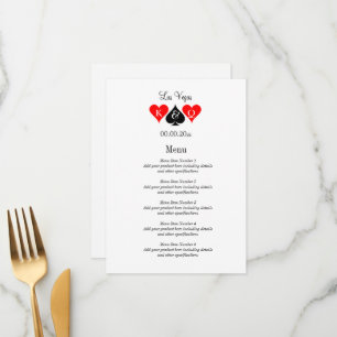 Unforgettable Las Vegas wedding reception Menu