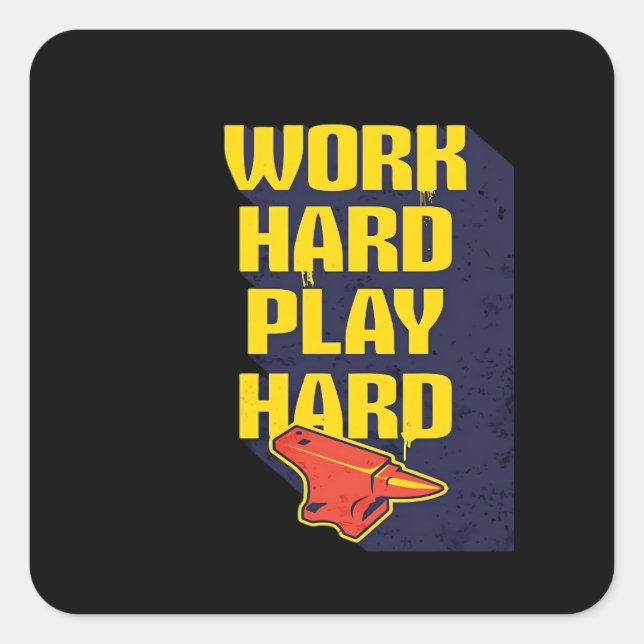 Unforgettable Quote Hard Work Is Paying Off and Pl Square Sticker (Front)