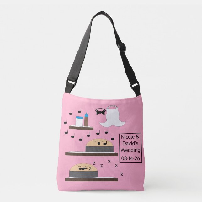 Unfrosted Wedding Cakes Crossbody Bag (Front)