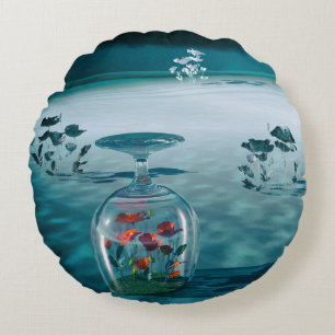 Unfrozen – Fragile Life Preserved Round Cushion