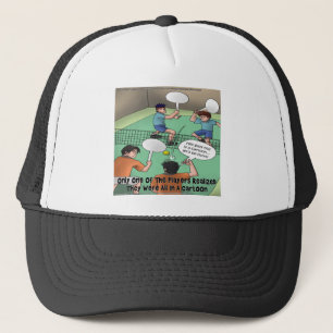 Unfunny Tennis Cartoon Funny Tees Cards Gifts Etc Trucker Hat