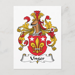 Unger Family Crest Postcard