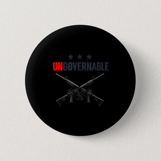 Ungovernable Shirts  6 Cm Round Badge (Front)