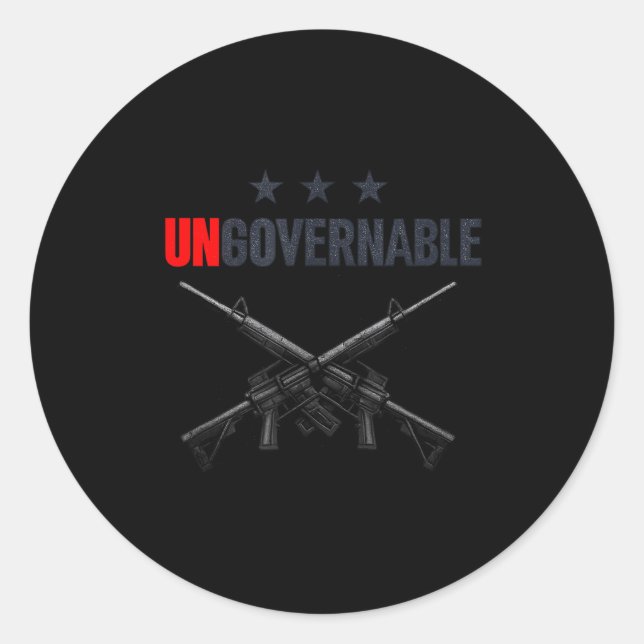 Ungovernable Shirts  Classic Round Sticker (Front)