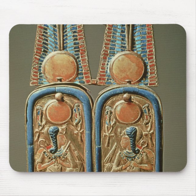 Unguent box in form of a double royal mouse mat (Front)