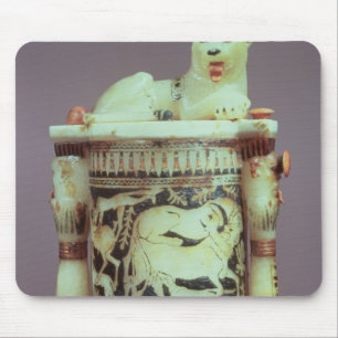 Unguent jar with a figure of a the king as a lion mouse mat