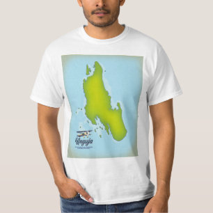 Unguja Island travel map T-Shirt
