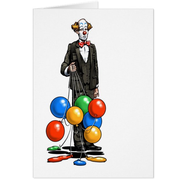 Unhappy Clown Card (Front)