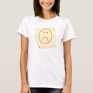Unhappy Face Post It Note T-Shirt