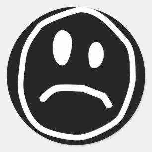 Unhappy face stickers