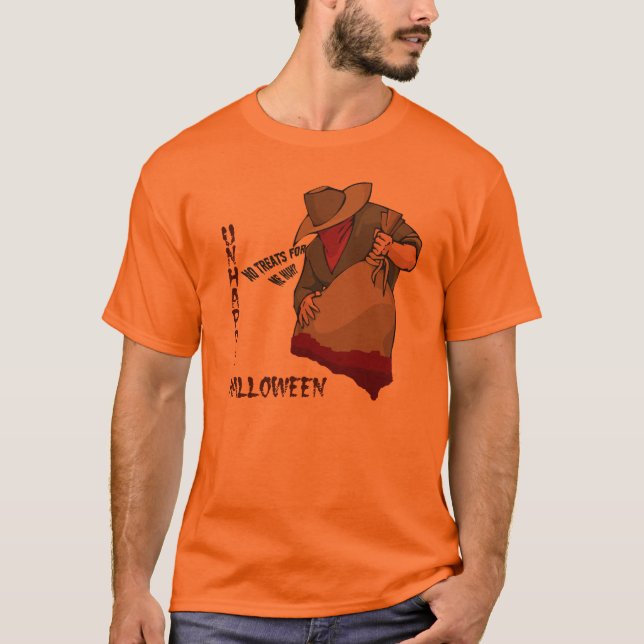 Unhappy Halloween Orange Shirt (Front)