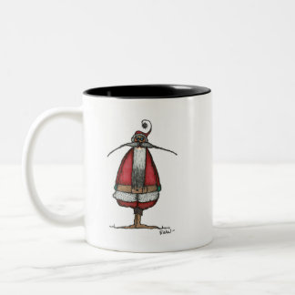 Unhappy Santa Two-Tone Coffee Mug