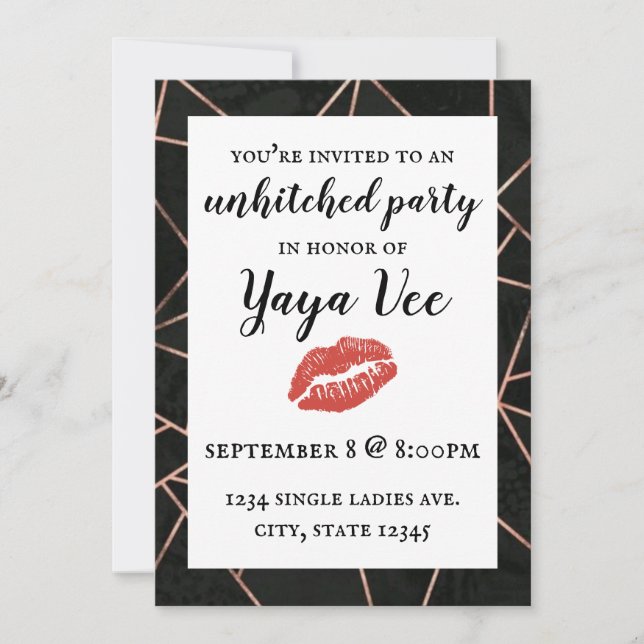 Unhitched Party Invitation (Front)