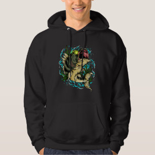 Unholy Fish Devil Eyes Gothic Evil Demonic Symbol Hoodie