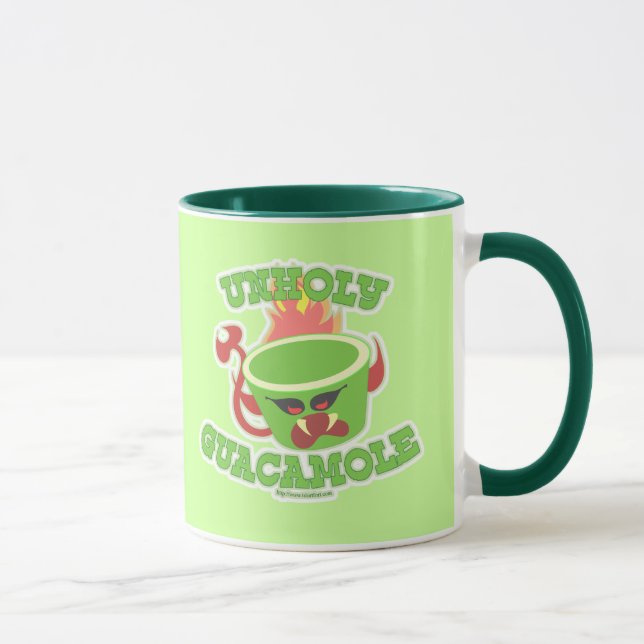 Unholy Guacamole Funny Avocado Slogan Mug (Right)