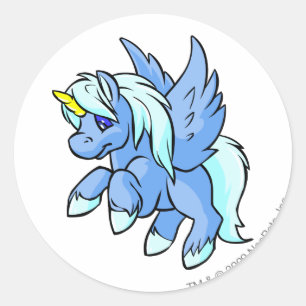 Uni Blue Classic Round Sticker