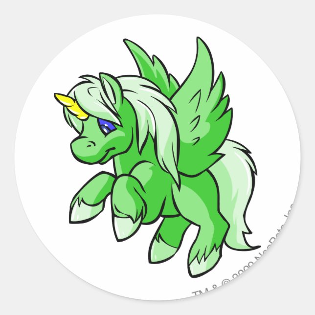 Uni Green Classic Round Sticker (Front)