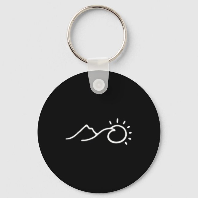 Uni Minimalist Outdoor Explorers Hiking Adventure  Key Ring (Front)