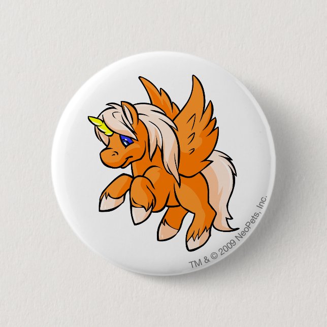 Uni Orange 6 Cm Round Badge (Front)