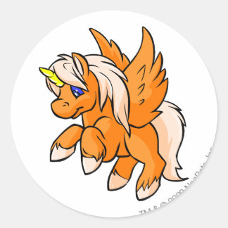 Uni Orange Classic Round Sticker