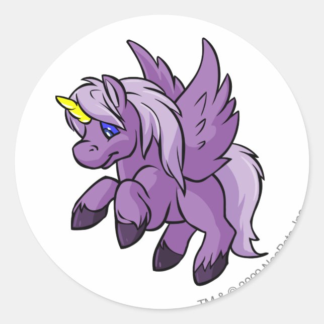Uni Purple Classic Round Sticker (Front)