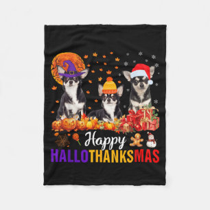 Uni-S Kids Chihuahua Dog Halloween Thanksgiving Fleece Blanket