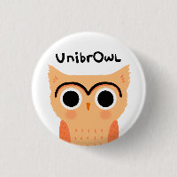UnibrOwl Unibrow Owl | Funny Cute Eyebrows Owl