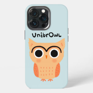 UnibrOwl Unibrow Owl Funny Cute Eyebrows Owl iPhone 13 Pro Case