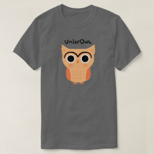 UnibrOwl Unibrow Owl   Funny Cute Eyebrows Owl T-Shirt