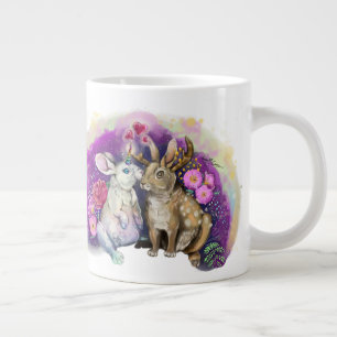 Unibunny Kisses Jackalope Magical Love Large Coffee Mug