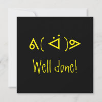 Unicode "well done" card.