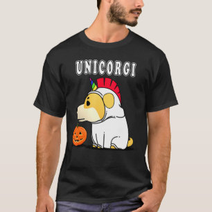 Unicorgi Corgi Halloween Unicorn Pumpkin Costume T-Shirt