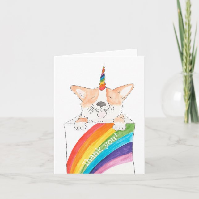 Unicorgi thank you card (Front)