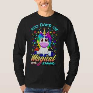Unicorn 100 Days Magical Learning Happy 100th Day T-Shirt