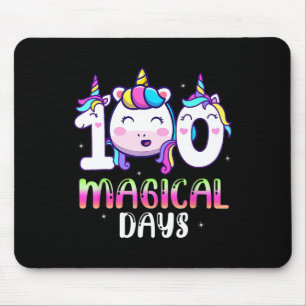 Unicorn 100 Magical Days Girls Kids 100th Day Of S Mouse Mat