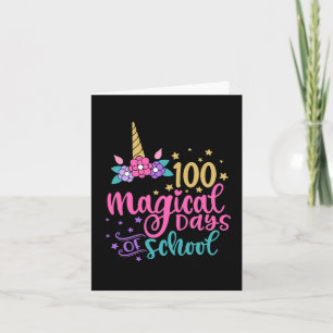 Unicorn 100 Magical Days Of School Card
