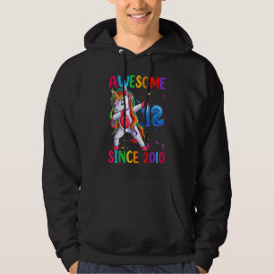 Unicorn 12th Birthday Outfit For Girls Awesome 12 Hoodie