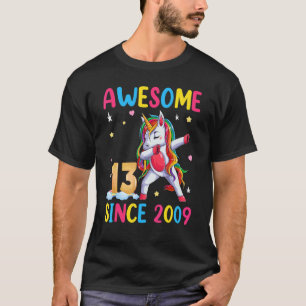 Unicorn 13th Birthday Outfit For Girls Awesome 13  T-Shirt