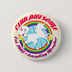 Unicorn 1982 - Club Awesome 6 Cm Round Badge