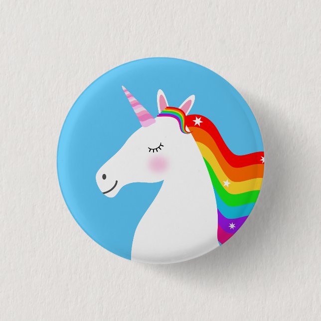Unicorn 3 Cm Round Badge (Front)