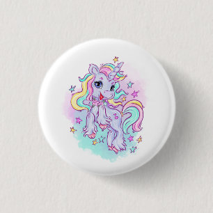 Unicorn  3 cm round badge
