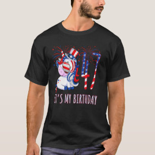 Unicorn 47th Birthday 4th Of July New Year 47 Year T-Shirt