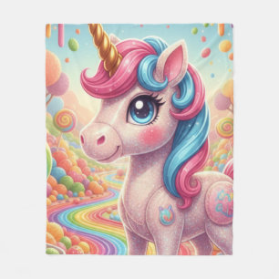 unicorn 4 fleece blanket