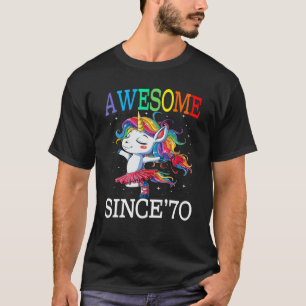 Unicorn 50Th Birthday Gift Rainbow 1970 50 Years O T-Shirt