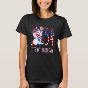 Unicorn 54th Birthday 4th Of July New Year 54 Year T-Shirt