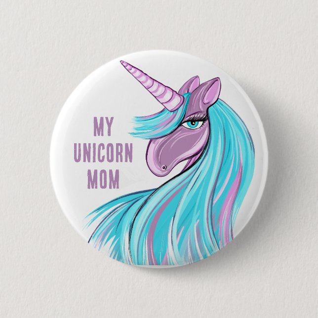 Unicorn 6 Cm Round Badge (Front)