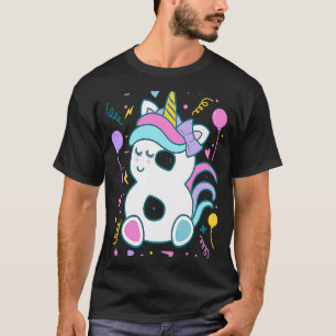 Unicorn 8th Birthday Number 8 Year Old Girl Birthd T-Shirt
