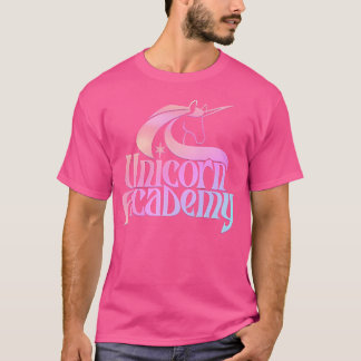 Unicorn Academy Enchanting Graphic Logo Front And T-Shirt